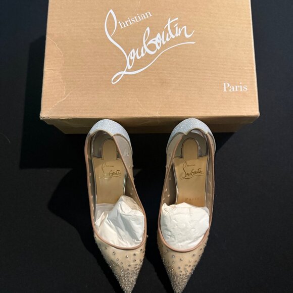 Christian Louboutin Follies Strass Shoes Size 37.5 - Picture 5 of 9